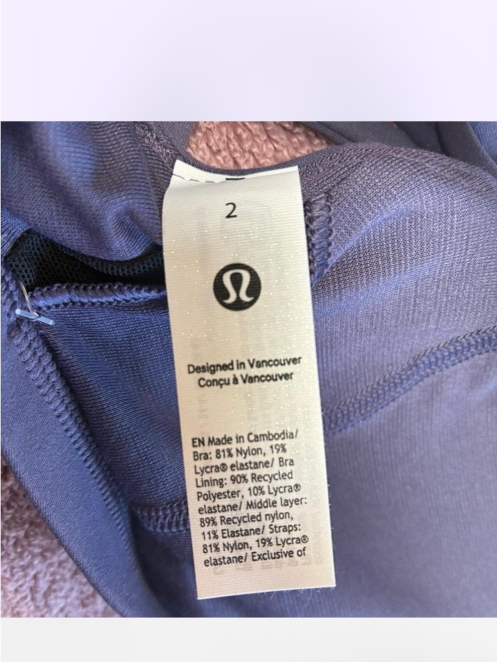 Women’s Lululemon Energy Bra specifically the Free To Be Wild Bra - Picture 3 of 3